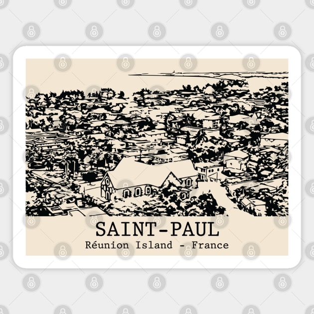 Saint-Paul - Réunion Island Magnet by Lakeric